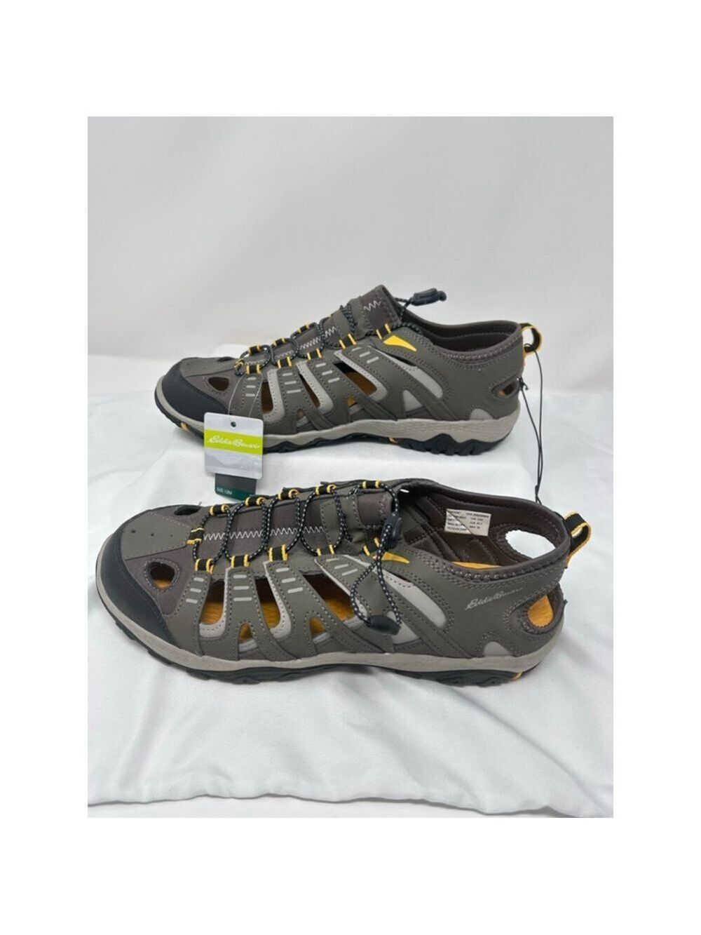 Eddie Bauer Eastport Sandals Men’s 12 Brown Yellow Closed Toe Hiking
